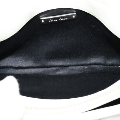 Miu Miu Crystal, White, Leather, shoulder