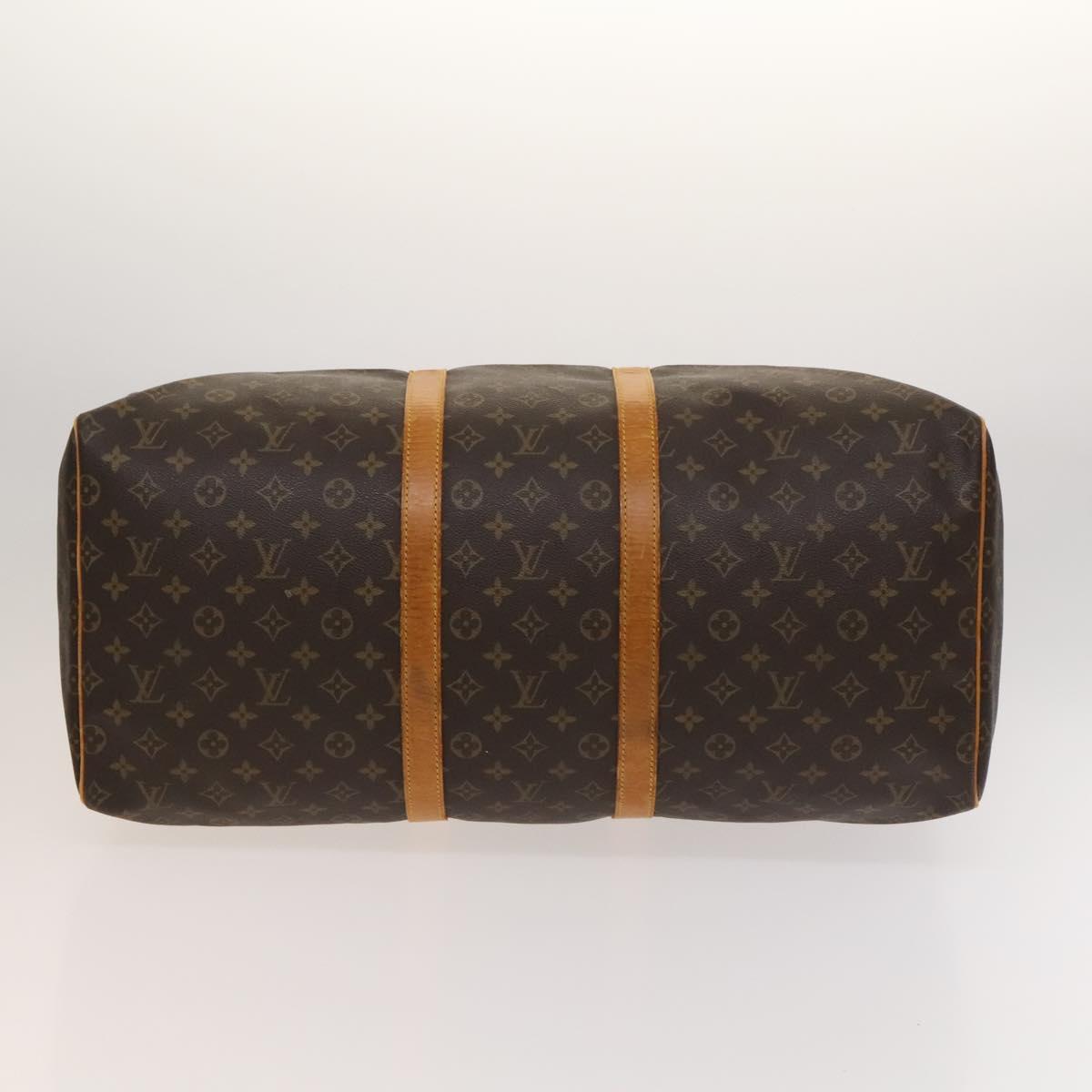 Louis Vuitton Keepall 55, Brown, Canvas, travel