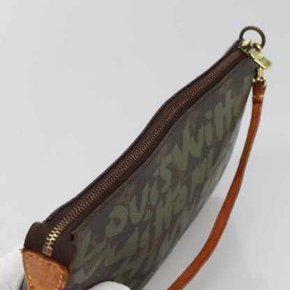 Louis Vuitton Pochette Accessoire, Brown, Canvas, clutch