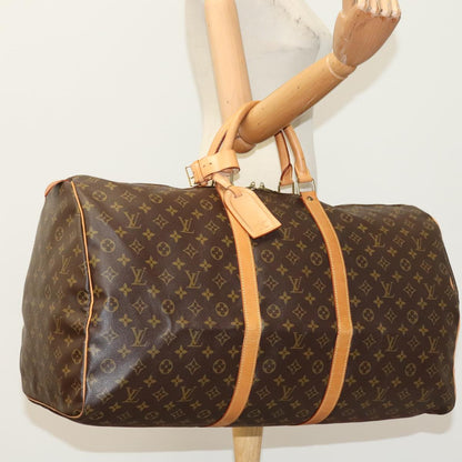Louis Vuitton Keepall 60, Brown, Canvas, travel