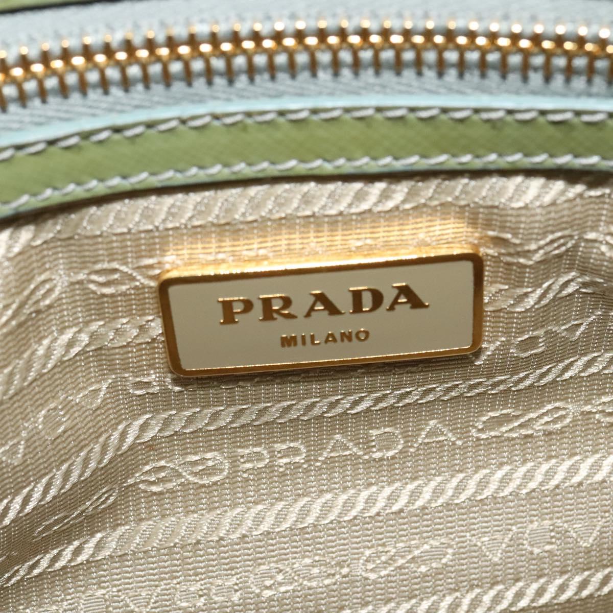 Prada Galleria, Green, Leather, handbag