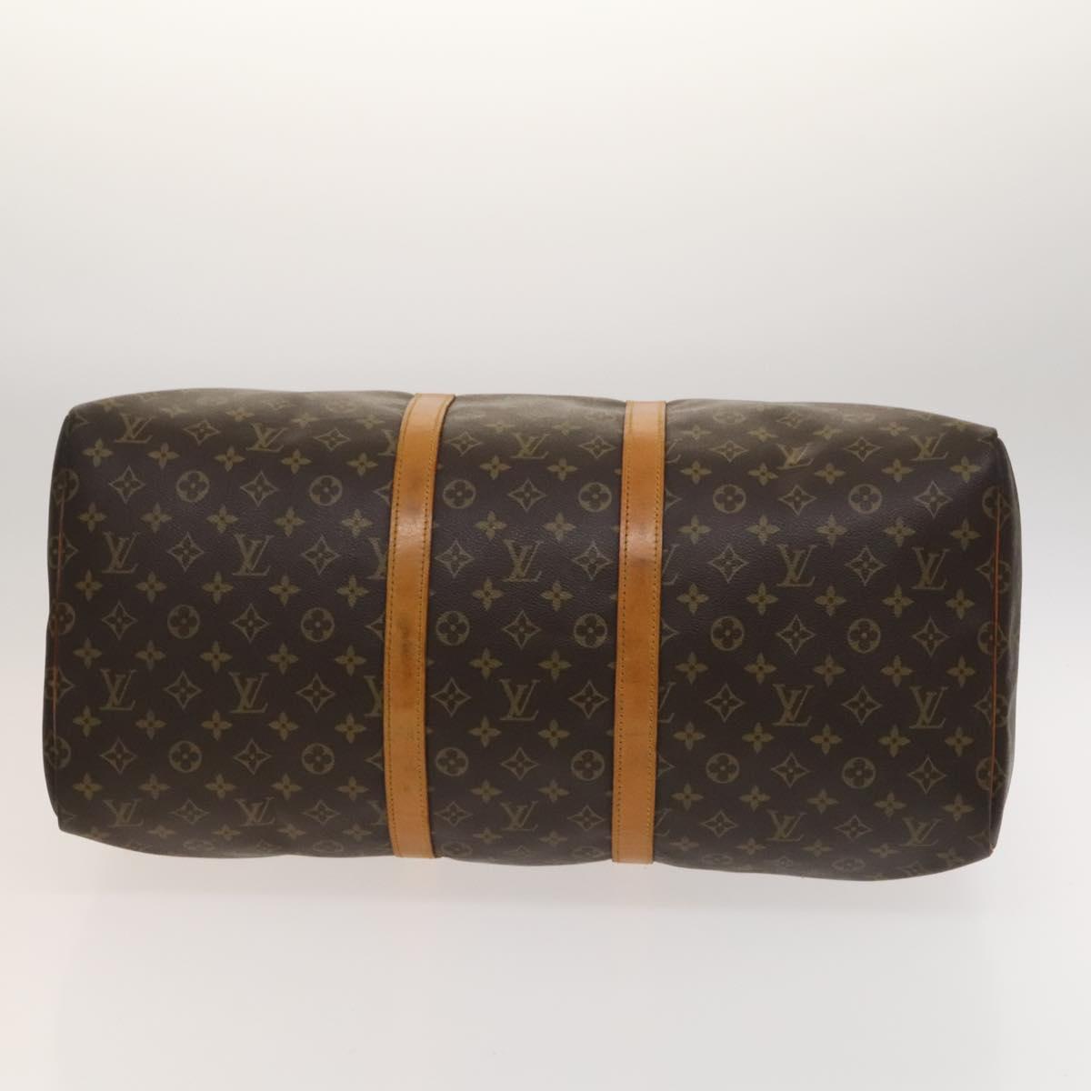 Louis Vuitton Keepall 55, Brown, Canvas, travel