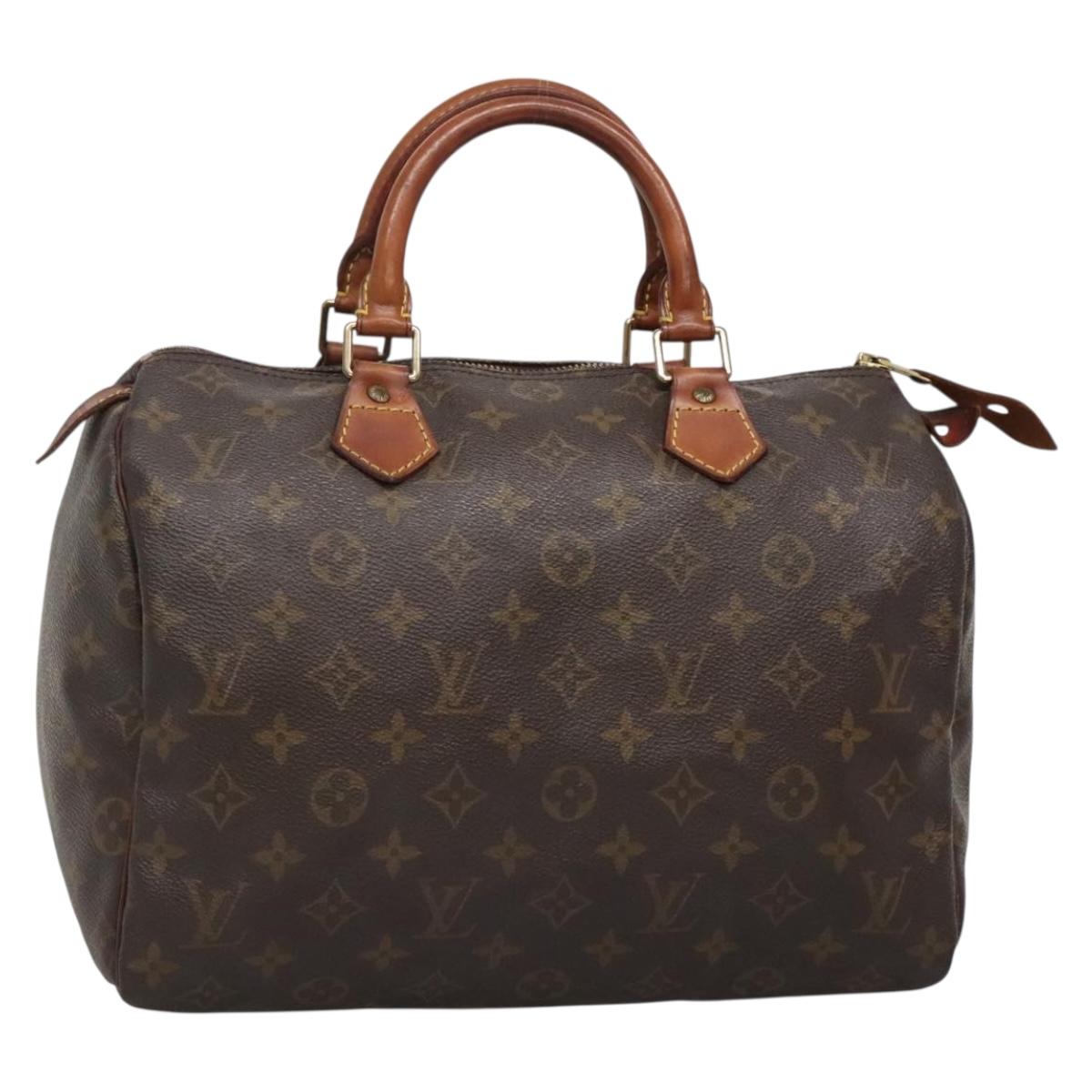 Louis Vuitton Speedy 30, Brown, Canvas, handbag