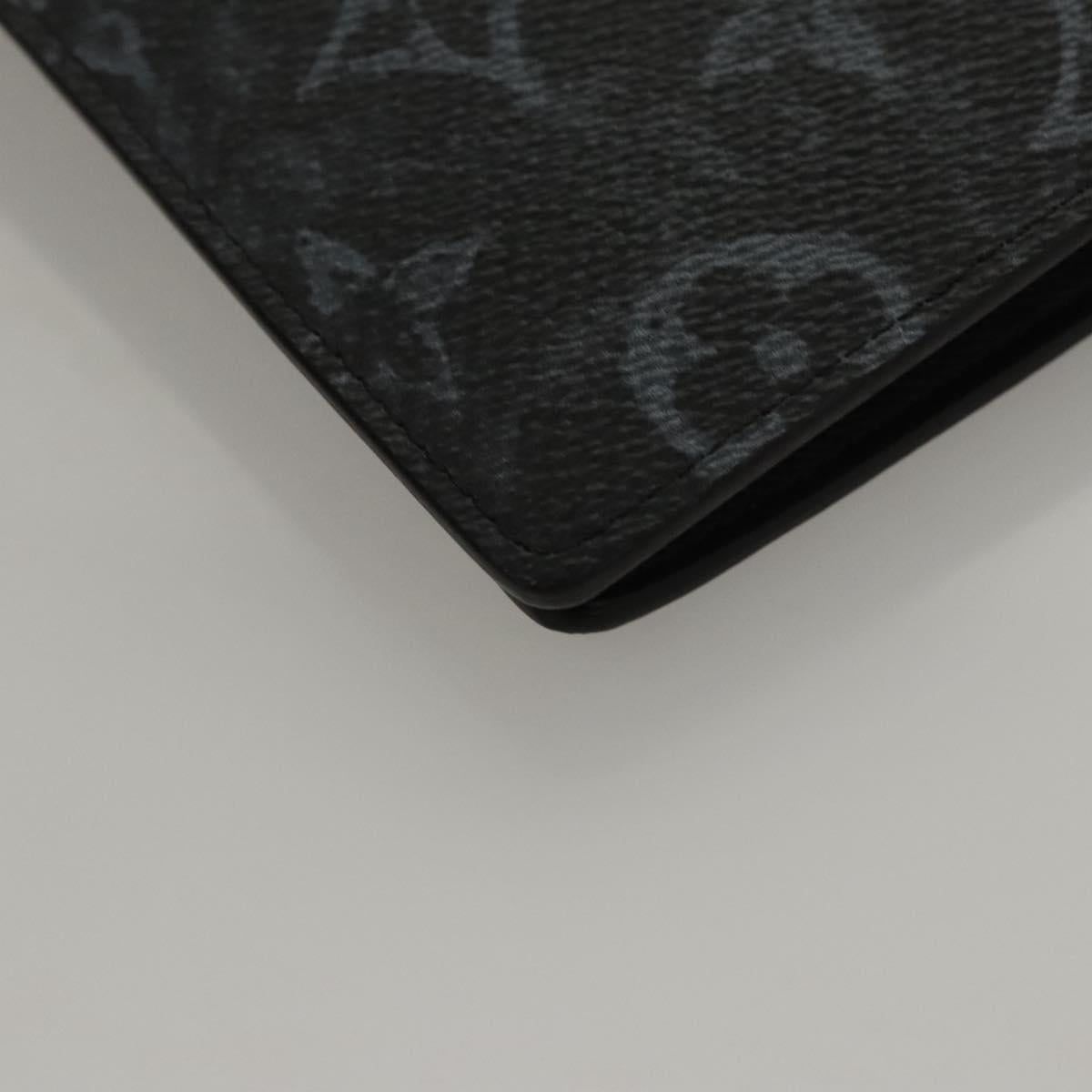Louis Vuitton Brazza, Black, Canvas, wallet