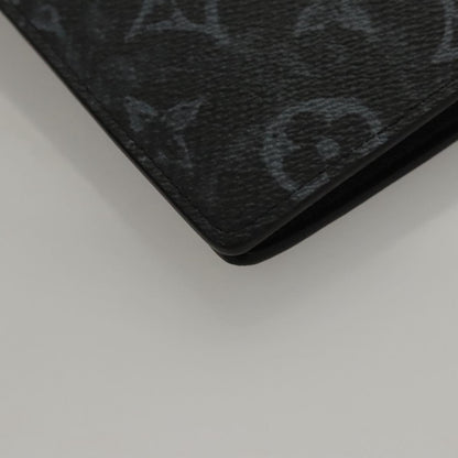 Louis Vuitton Brazza, Black, Canvas, wallet