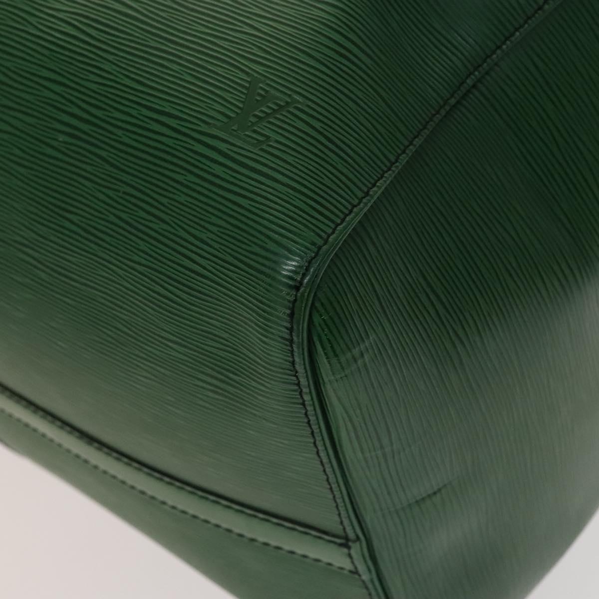Louis Vuitton Keepall 55, Green, Leather, travel