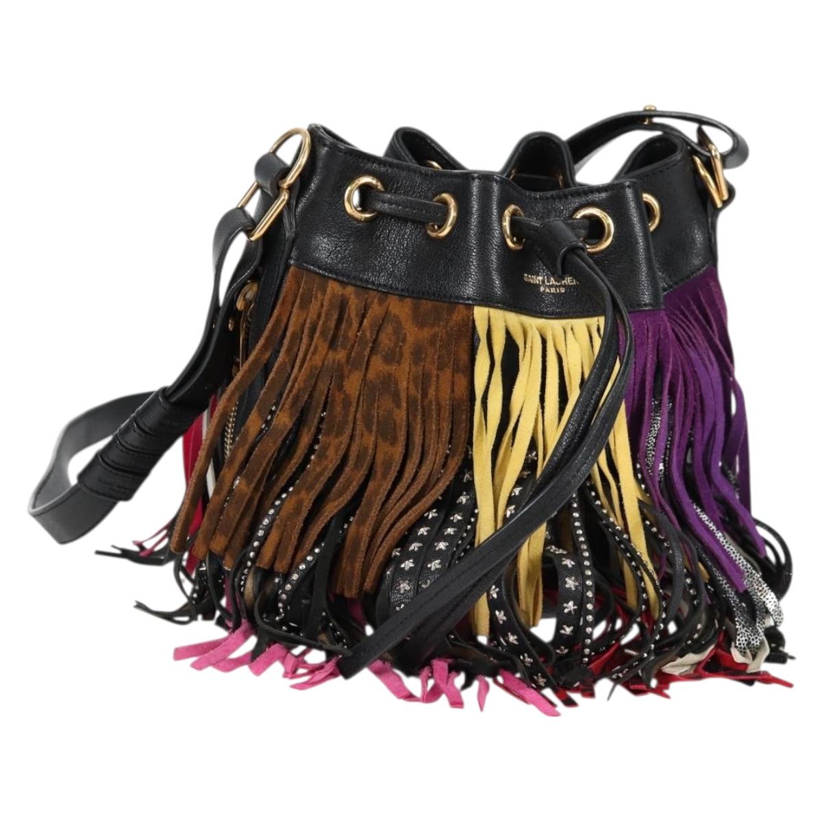 Saint Laurent Emmanuelle, Multicolour, Leather, shoulder