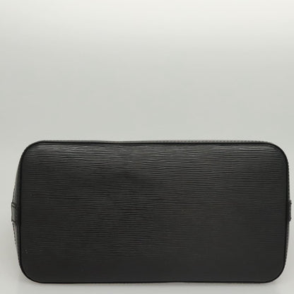 Louis Vuitton Alma, Black, Leather, handbag