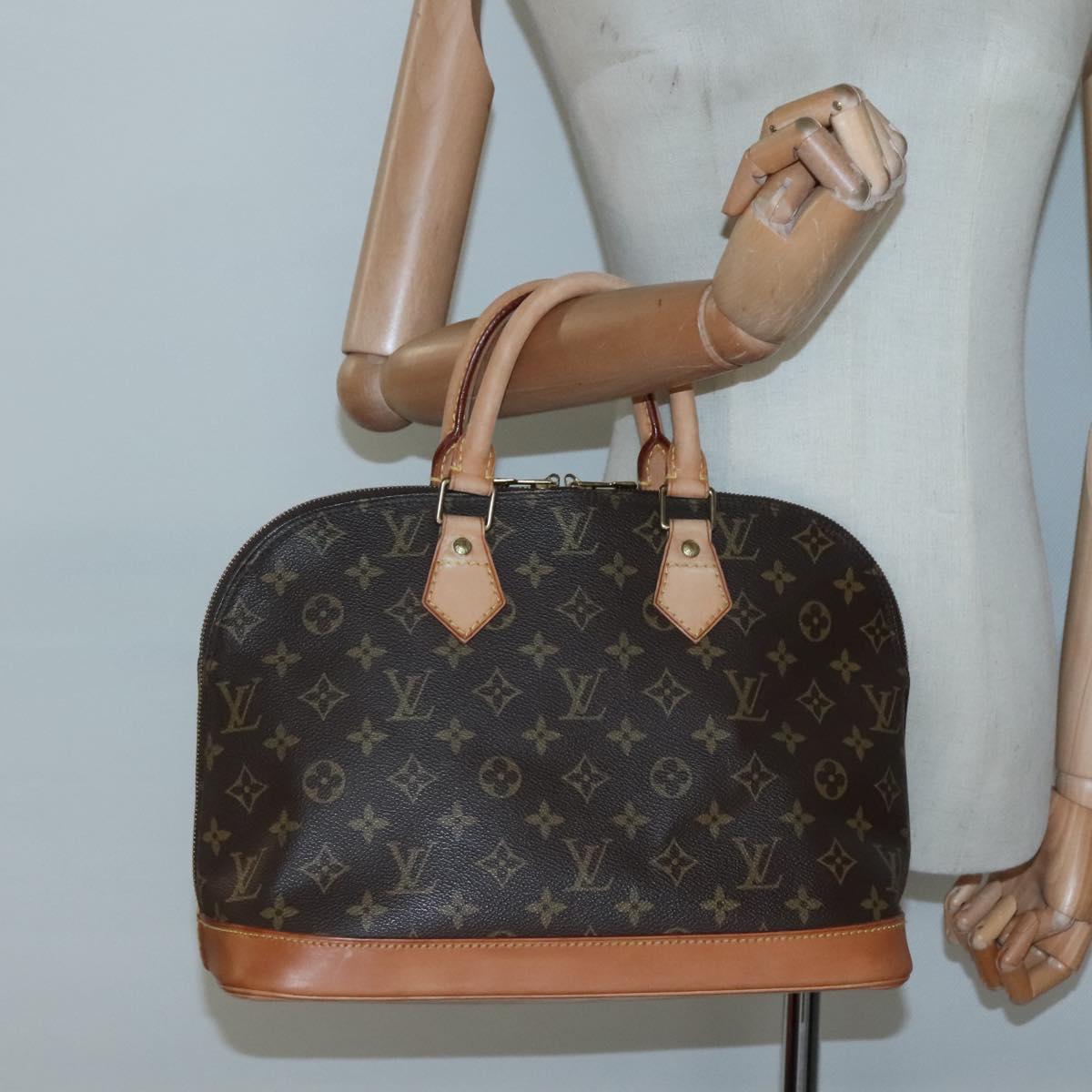 Louis Vuitton Alma, Brown, Canvas, handbag