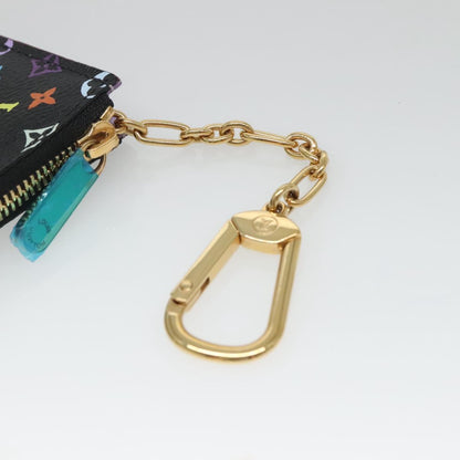 Louis Vuitton Pochette Clés, Black, Canvas, wallet