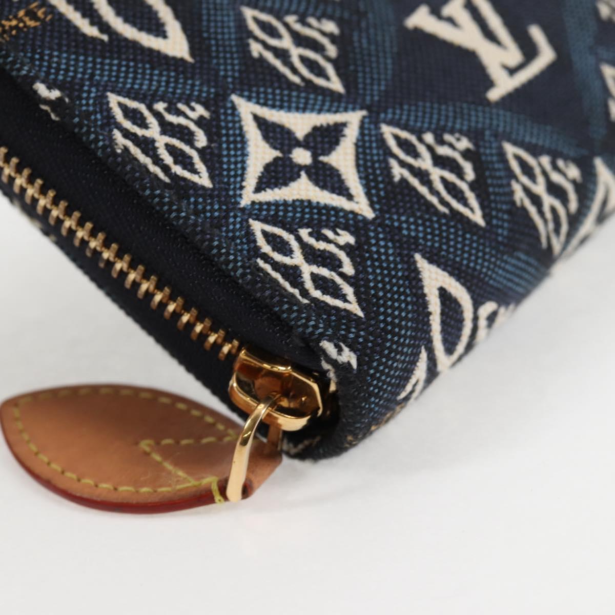 Louis Vuitton Zippy wallet, Blue, Canvas, wallet