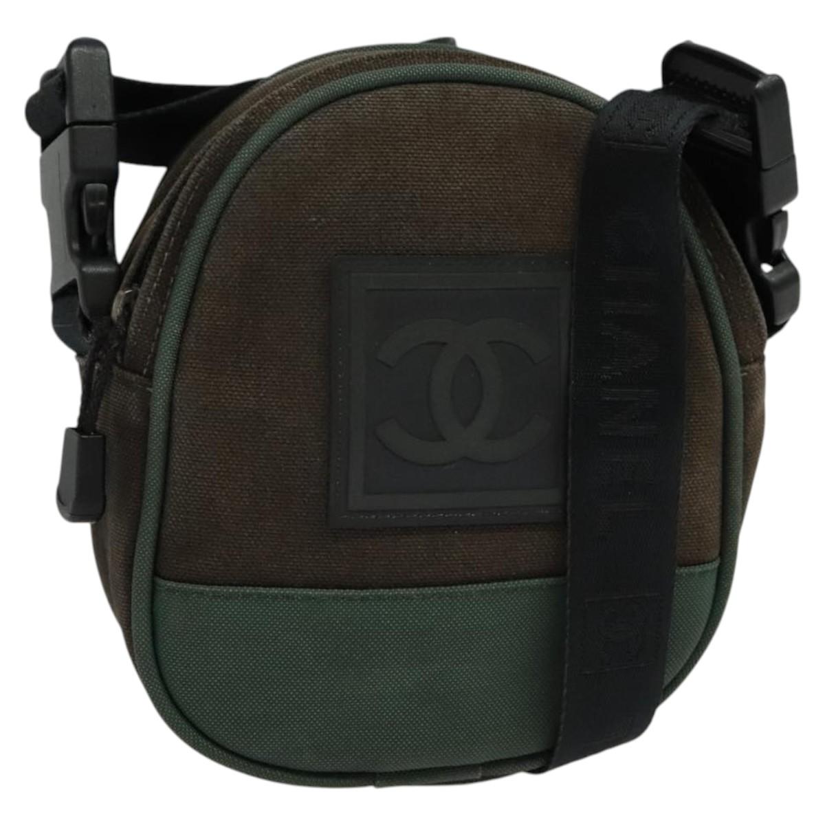 Chanel Sport line, Brown, Canvas, shoulder