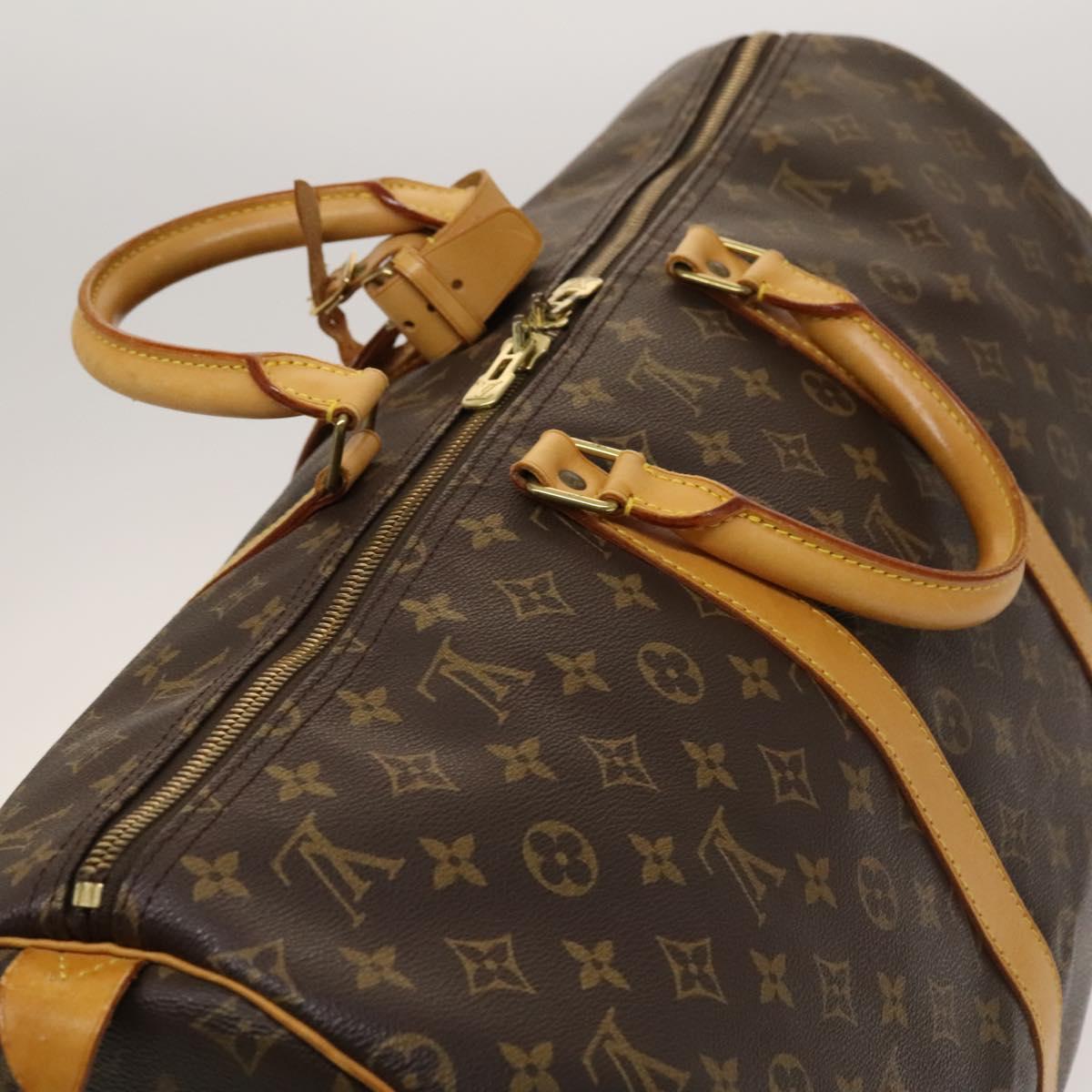 Louis Vuitton Keepall 55, Brown, Canvas, travel