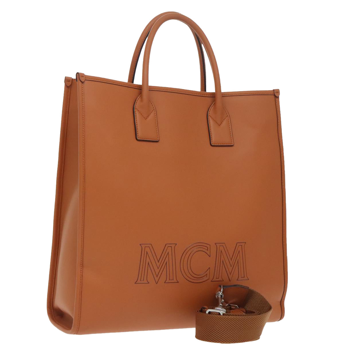 MCM Klassik Tote, Brown, Leather, tote