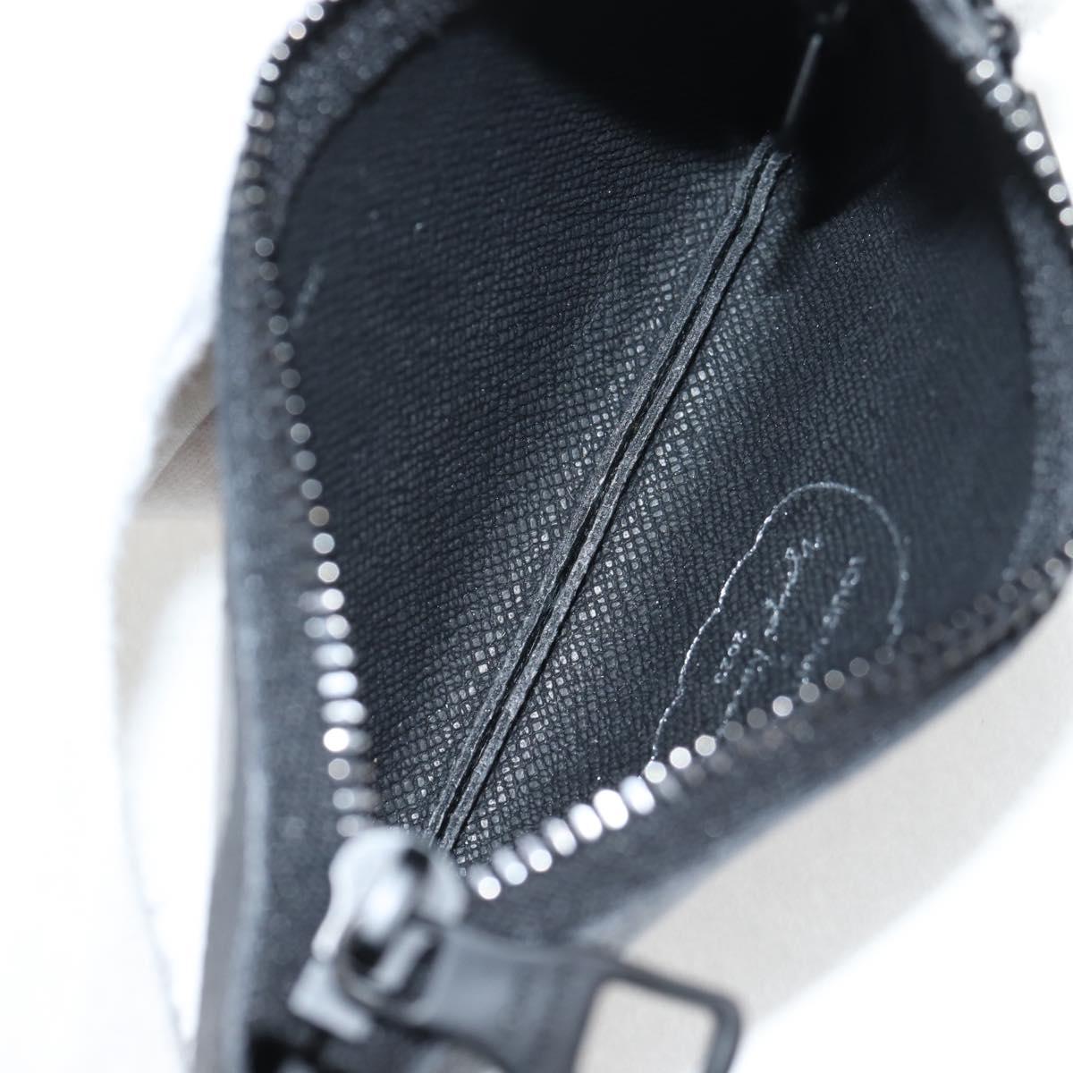 Louis Vuitton Pochette Clés, Black, Canvas, wallet