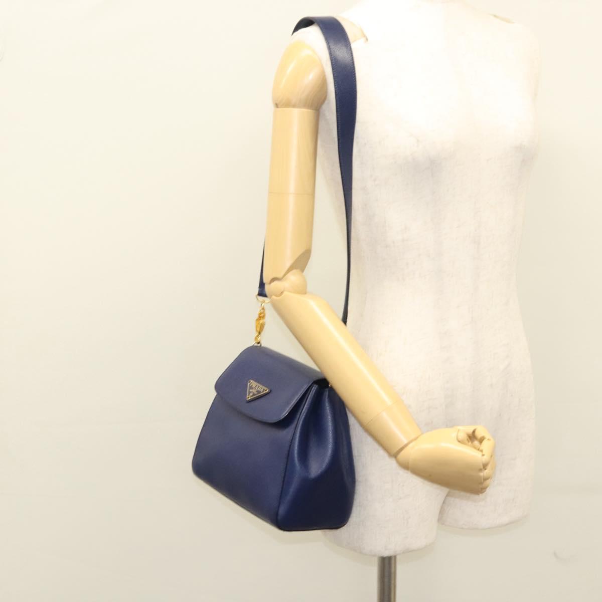 Prada Cleo, Navy, Leather, clutch