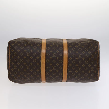 Louis Vuitton Keepall 55, Brown, Canvas, travel