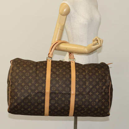 Louis Vuitton Keepall 60, Brown, Canvas, travel