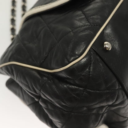Chanel Mademoiselle, Black, Leather, shoulder