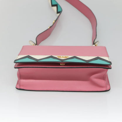 Prada Saffiano, Pink, Leather, shoulder