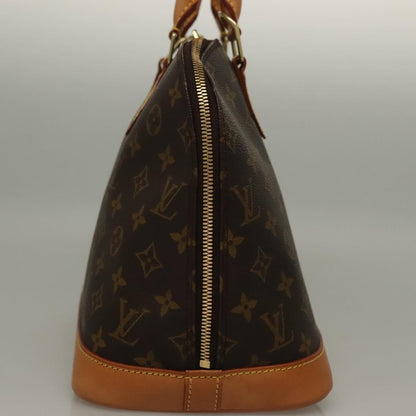 Louis Vuitton Alma, Brown, Canvas, handbag