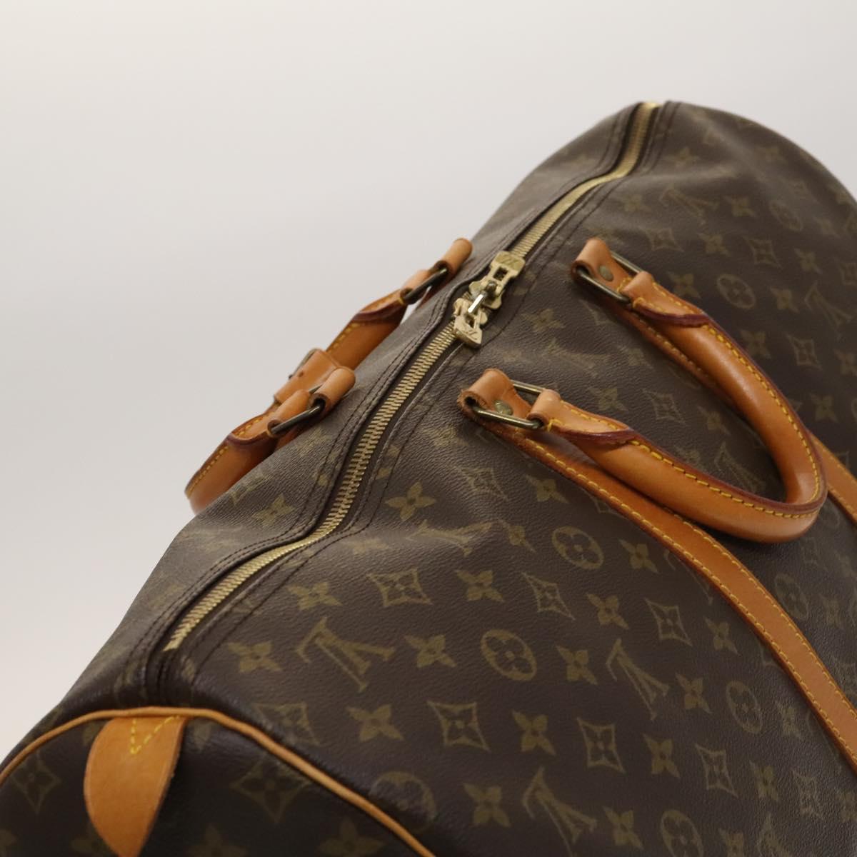 Louis Vuitton Keepall 55, Brown, Canvas, travel