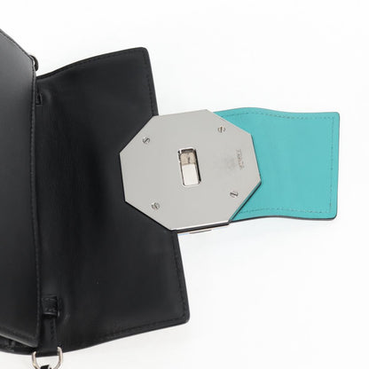Prada Ribbon, Black, Leather, shoulder