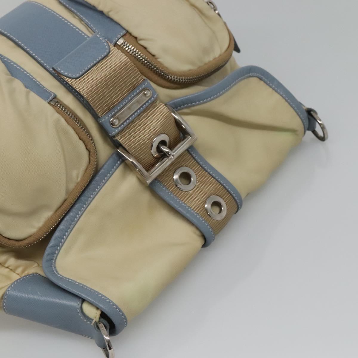 Prada Re-Nylon, Beige, Canvas, shoulder