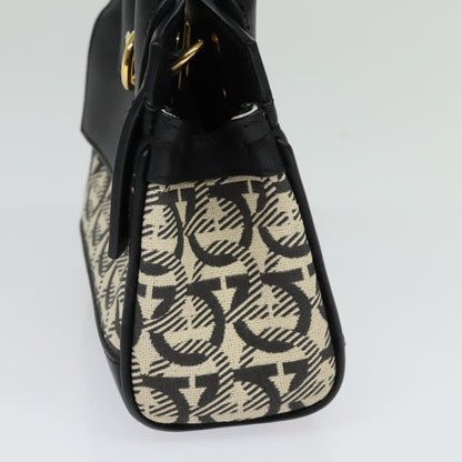 Salvatore Ferragamo Gancini, Black, Leather, handbag