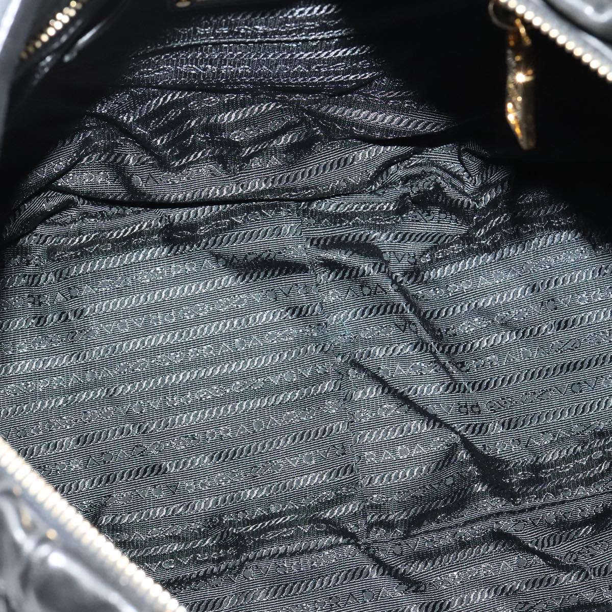 Prada Gaufre, Black, Leather, handbag