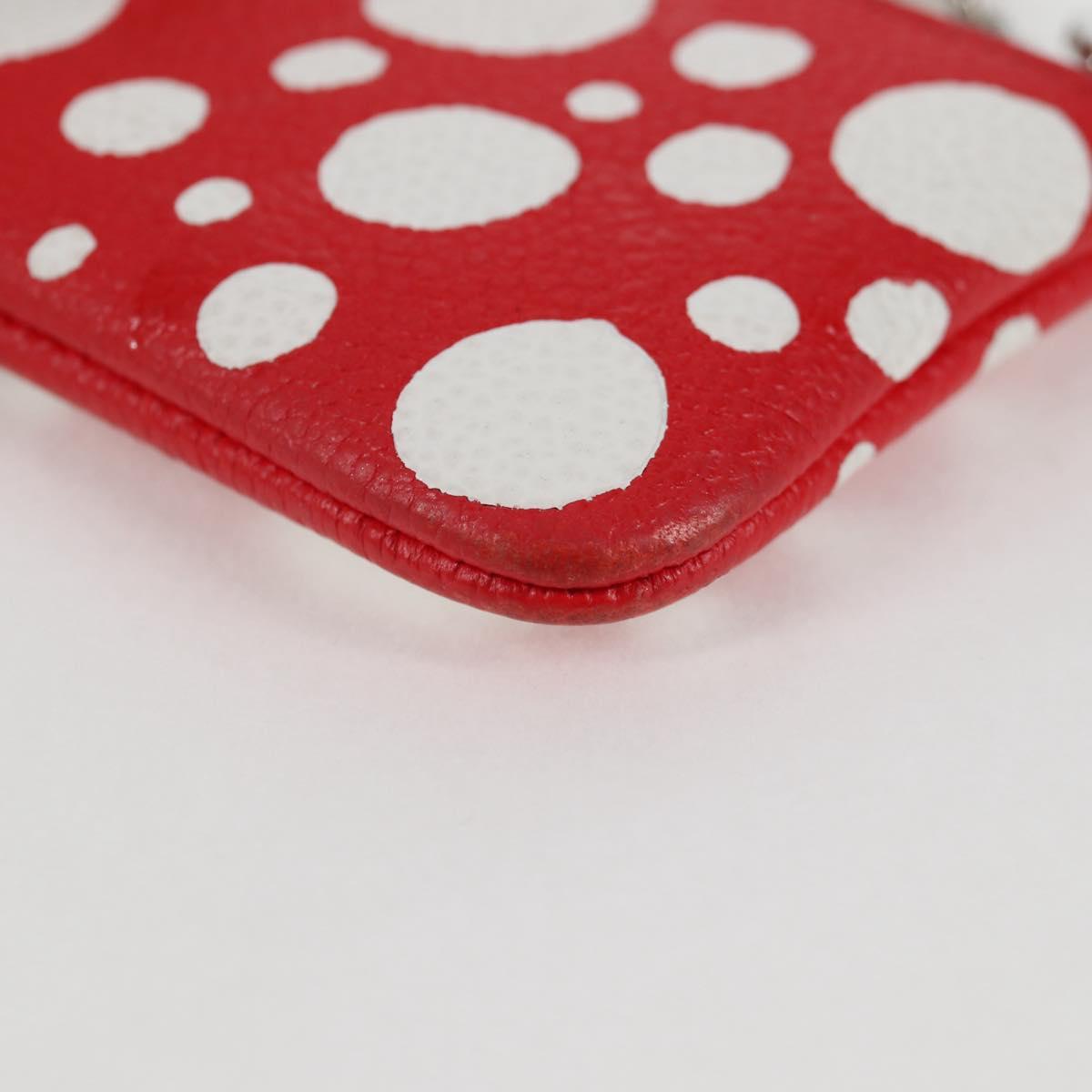 Louis Vuitton Pochette Clés, Red, Leather, wallet