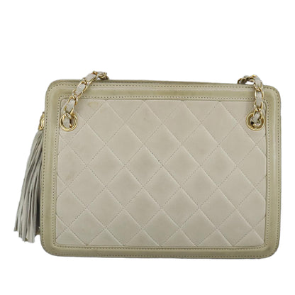 Chanel, Beige, Leather, shoulder