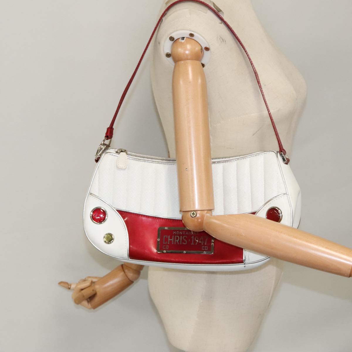Dior Cadillac, White, Leather, shoulder