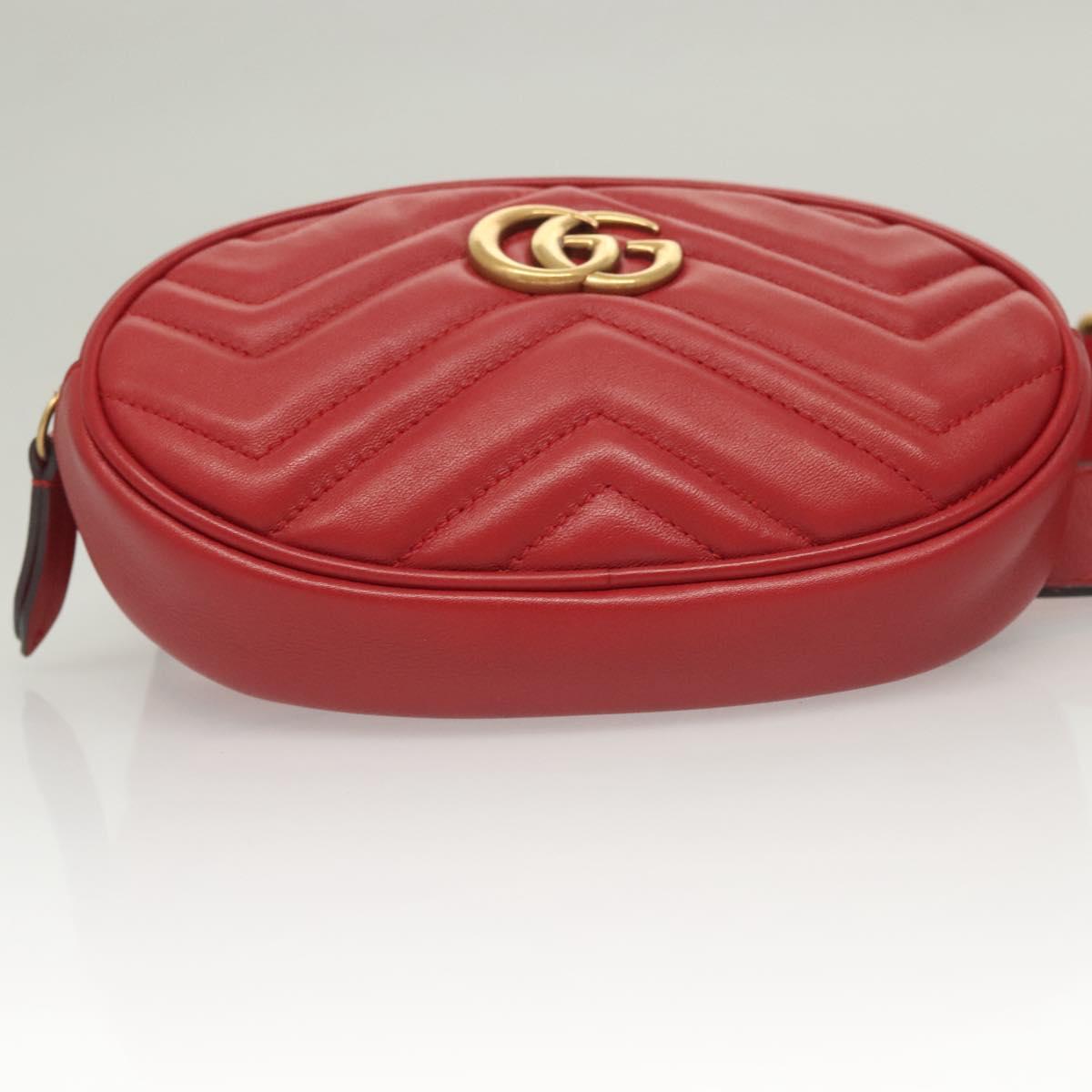 Gucci GG Marmont, Red, Leather, shoulder