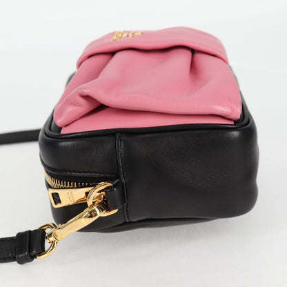 Prada Ribbon, Black, Leather, shoulder