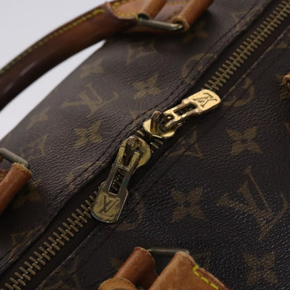 Louis Vuitton Keepall 55, Brown, Canvas, travel
