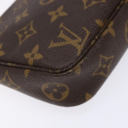 Louis Vuitton Pochette Accessoire, Brown, Canvas, clutch