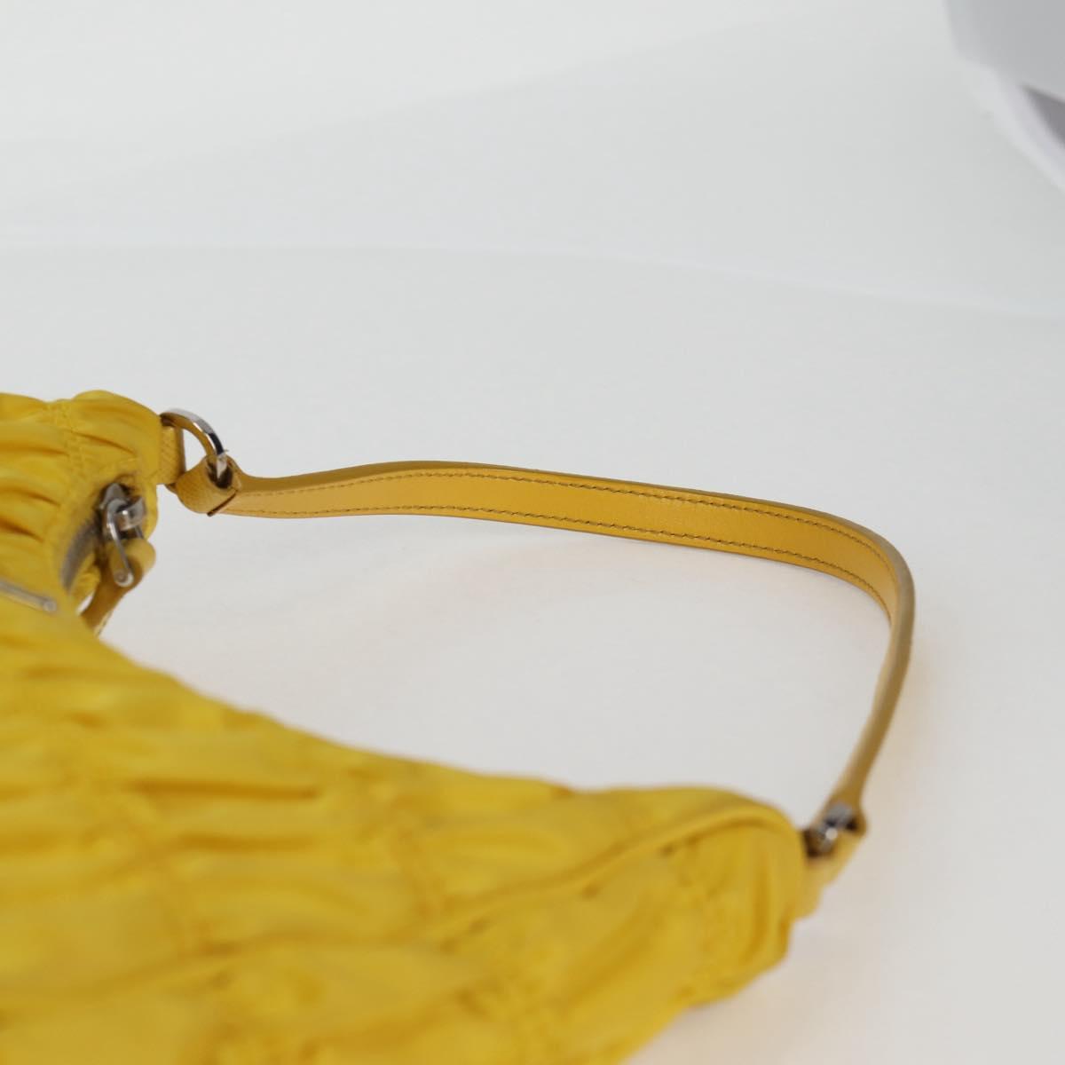 Prada Re-Nylon, Yellow, NYLON, clutch