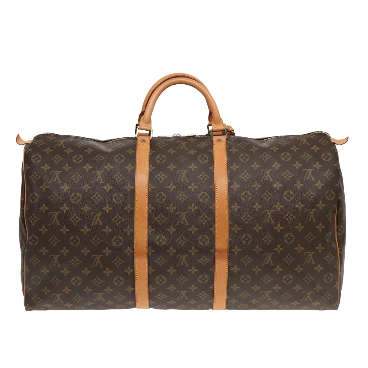 Louis Vuitton Keepall 60, Brown, Canvas, travel