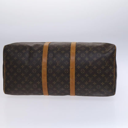 Louis Vuitton Keepall 55, Brown, Canvas, travel