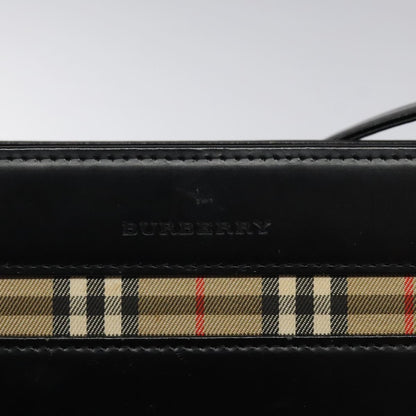 Burberry House Check, Black, Leather, shoulder