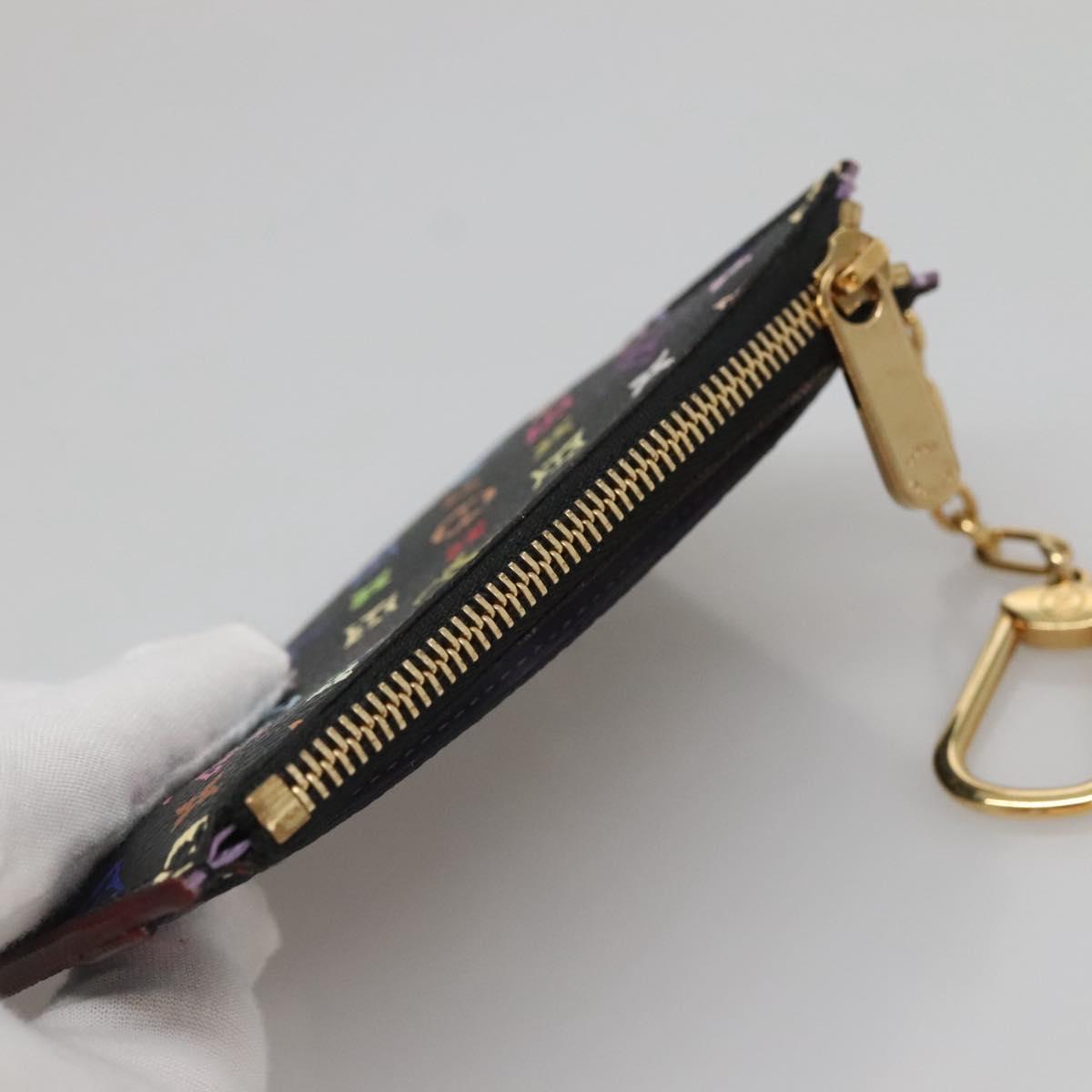 Louis Vuitton Pochette Clés, Black, Canvas, wallet