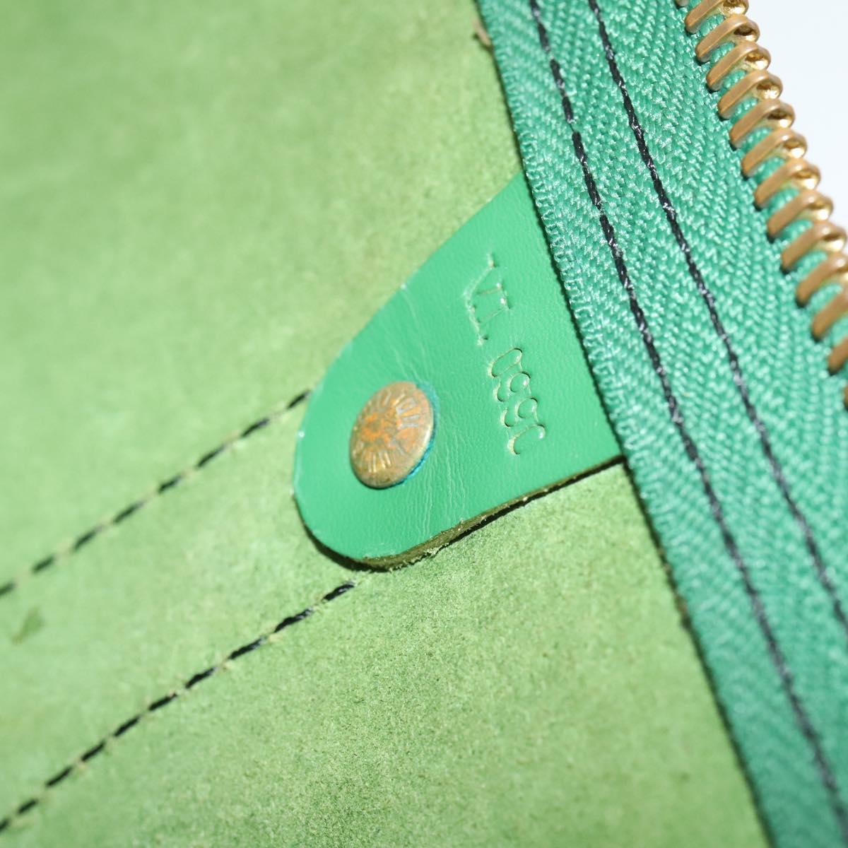 Louis Vuitton Keepall 55, Green, Leather, travel