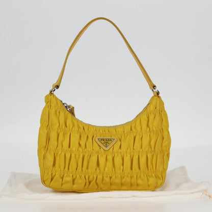 Prada Re-Nylon, Yellow, NYLON, clutch