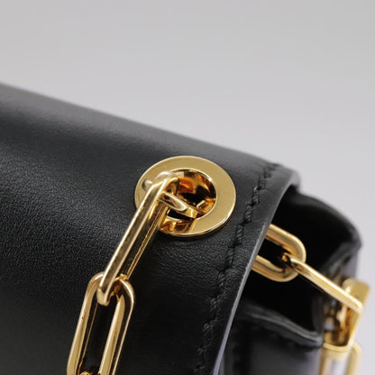 Valentino Garavani, Black, Leather, shoulder