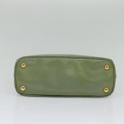 Prada Galleria, Green, Leather, handbag