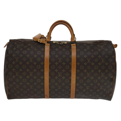 Louis Vuitton Keepall 60, Brown, Canvas, travel