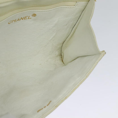 Chanel, White, Leather, shoulder
