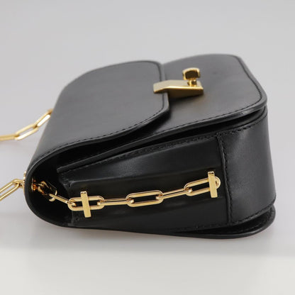 Valentino Garavani, Black, Leather, shoulder