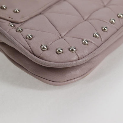 Miu Miu Studded, Pink, Leather, shoulder